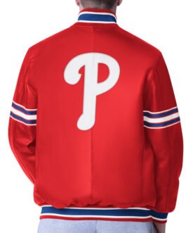 Philadelphia Phillies Red Varsity Leather Jacket