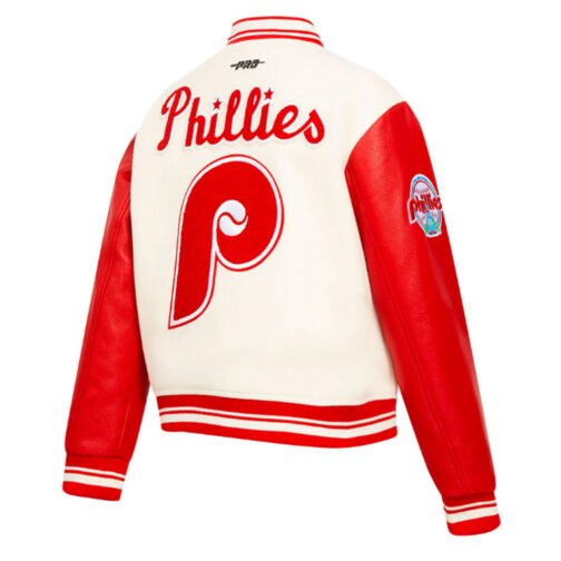 Philadelphia Phillies Retro Classic Rib Varsity Jacket - Image 12