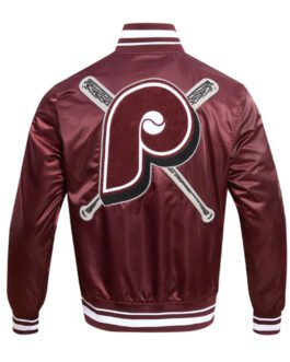Philadelphia Phillies Retro Mashup Classic Rib Satin Jacket
