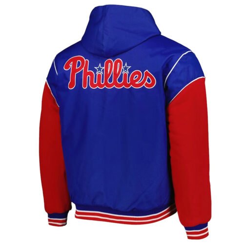 Philadelphia Phillies Royal and Red Hoodie Jacket - Image 2