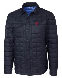 Puffer Philadelphia Phillies Navy Blue Shirt Jacket