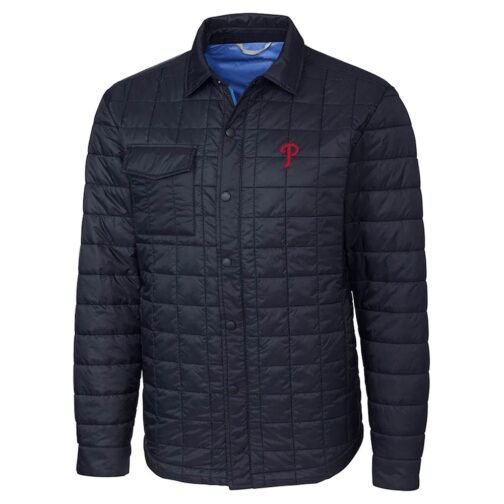Puffer Philadelphia Phillies Navy Blue Shirt Jacket