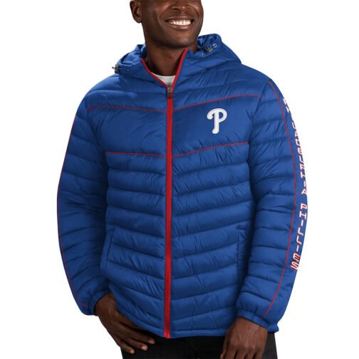 Puffer Philadelphia Phillies Soft Down Splitter Touch Royal Jacket - Image 3