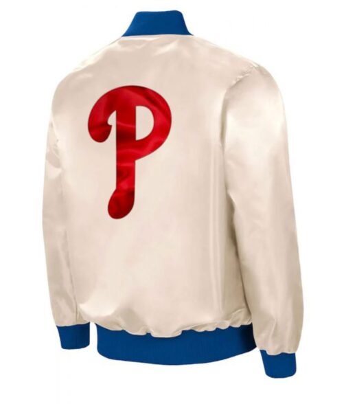 Philadelphia Phillies Starter White Satin Jacket - Image 2