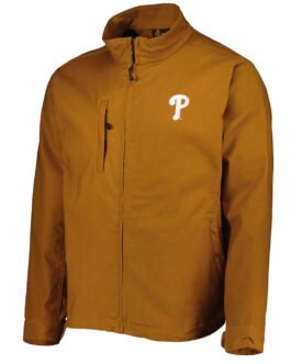 Philadelphia Phillies Tri-Blend Journey Tan Brown Cotton Jacket