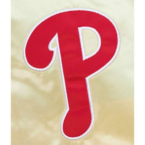 Philadelphia Phillies Team OG 2.0 Gold Satin Jacket - Image 3