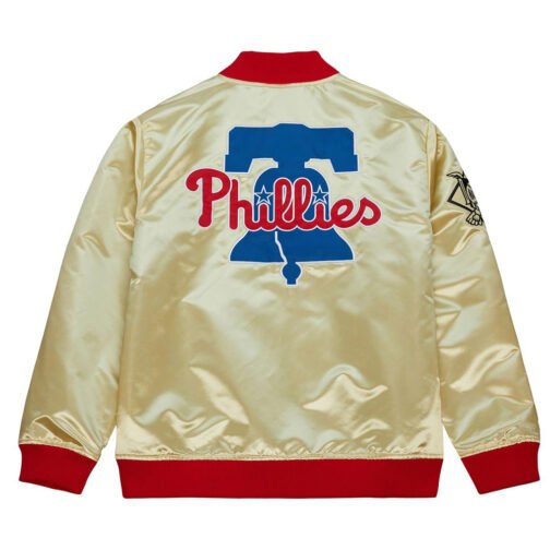 Philadelphia Phillies Team OG 2.0 Gold Satin Jacket - Image 2