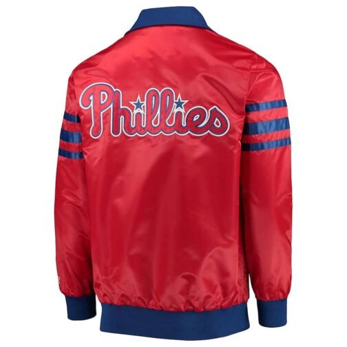 The Captain II Philadelphia Phillies Red Satin Jacket - Image 2