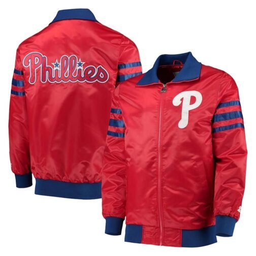The Captain II Philadelphia Phillies Red Satin Jacket - Image 3