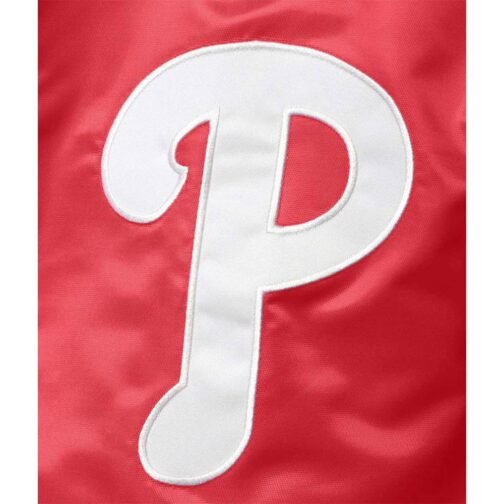 The Captain II Philadelphia Phillies Red Satin Jacket - Image 4