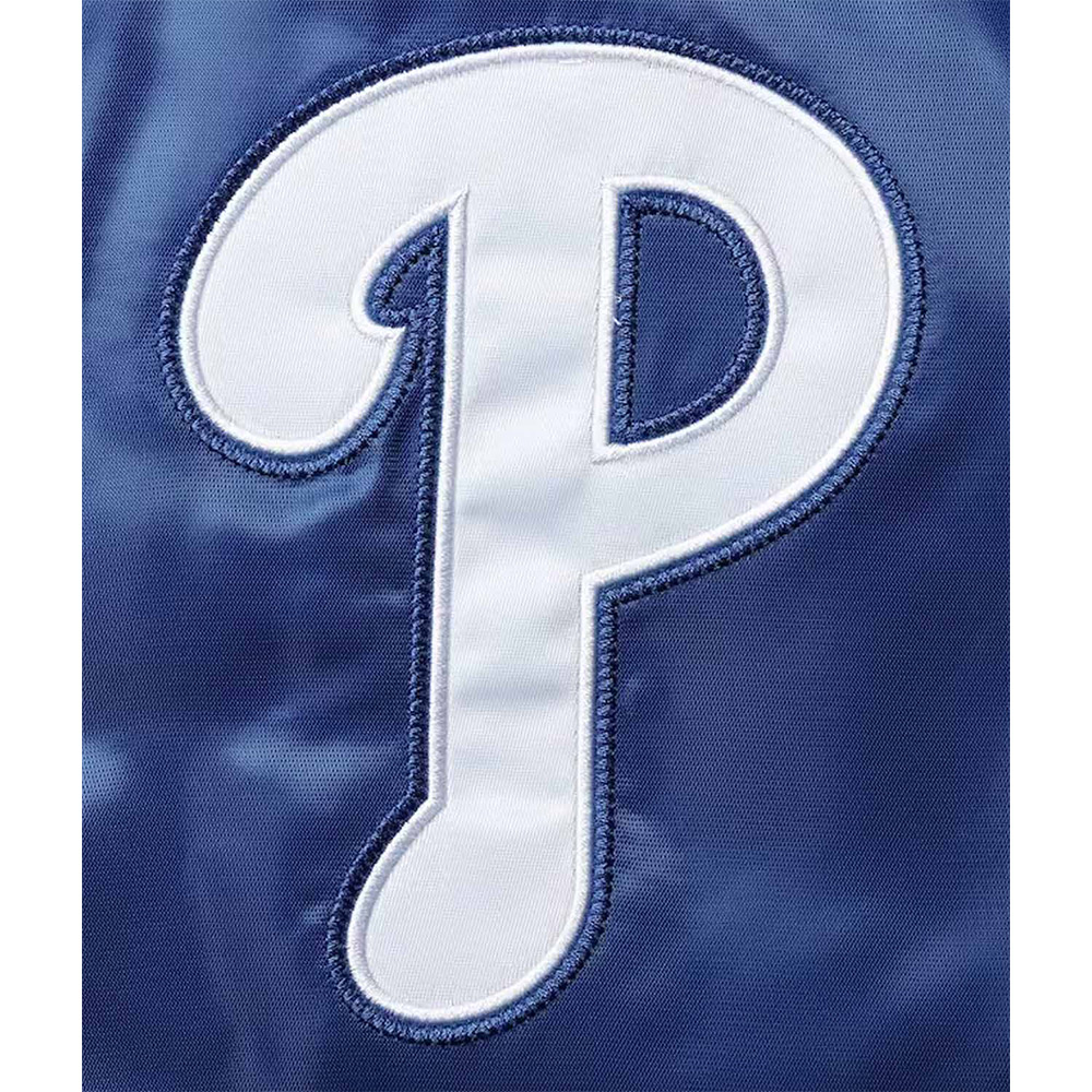 Philadelphia Phillies The Diamond Royal Satin Jacket - Image 4