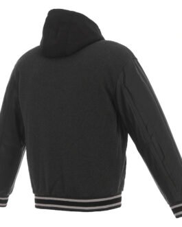 Philadelphia Phillies Varsity Black and Charcoal Hooded Jacket