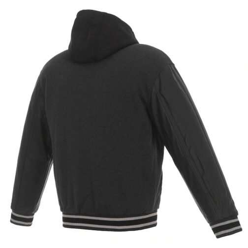 Philadelphia Phillies Varsity Black and Charcoal Hooded Jacket - Image 2
