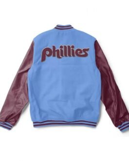 Philadelphia Phillies Maroon/Blue Letterman Jacket