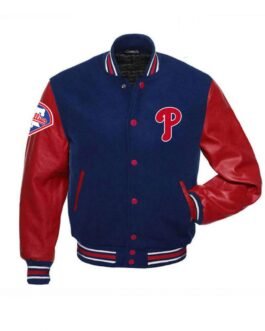Philadelphia Phillies MLB Letterman Red and Blue Jacket