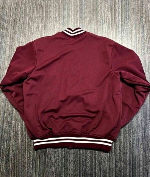 Philadelphia Phillies Maroon Wool Varsity Jacket - Image 2