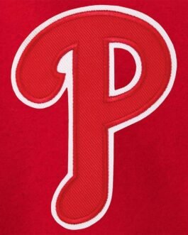 Philadelphia Phillies Red Letterman Wool Jacket