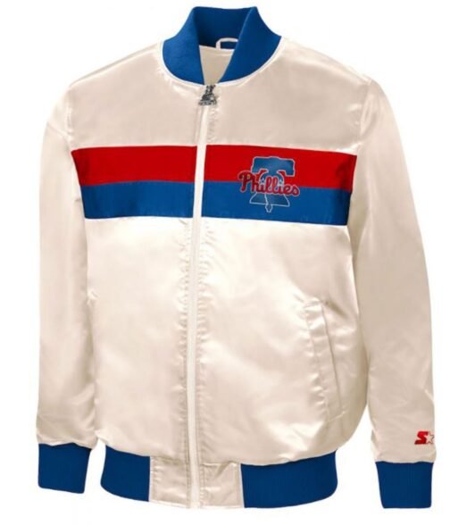 Philadelphia Phillies Starter White Satin Jacket