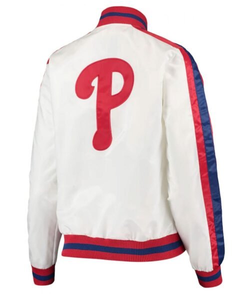 Philadelphia Phillies Starter White Satin Jacket - Image 2