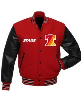 Philadelphia Stars Letterman Black and Red Jacket
