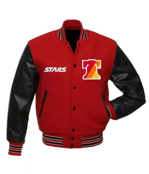 Philadelphia Stars Letterman Black and Red Jacket