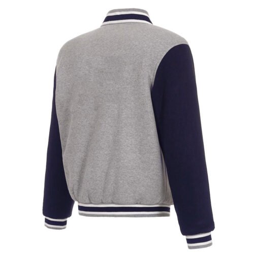 Philadelphia Union Gray and Navy Varsity Wool Jacket - Image 2