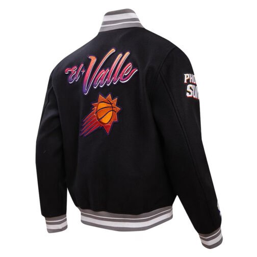 Phoenix Suns 2023/24 City Edition Black Varsity Jacket - Image 2