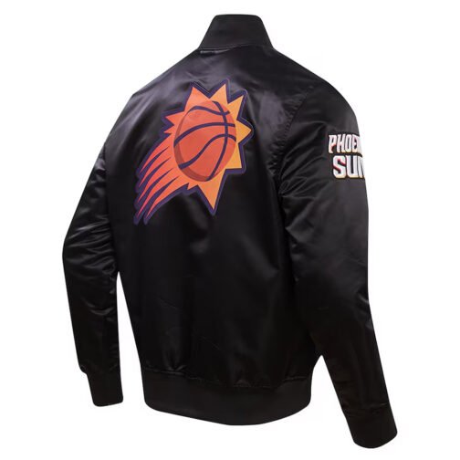 Phoenix Suns 2023/24 City Edition Black Satin Jacket - Image 2