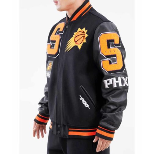 Phoenix Suns Black Mashup Varsity Jacket - Image 6