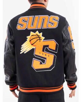 Phoenix Suns Black Mashup Varsity Jacket