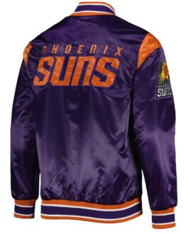 Phoenix Suns Force Play Purple Varsity Satin Jacket