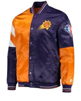 Phoenix Suns Orange and Purple Varsity Starter Jacket