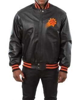 Varsity Phoenix Suns Black Leather Jacket