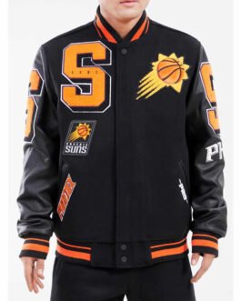 Phoenix Suns Black Mashup Varsity Jacket