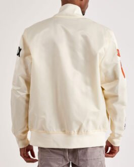Phoenix Suns Off White Varsity Satin Jacket