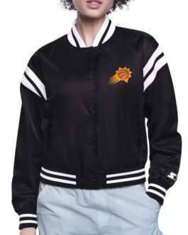 Phoenix Suns Printed Logo Varsity Satin Jacket