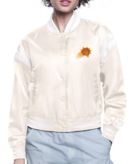 Phoenix Suns Printed Logo Varsity Satin Jacket