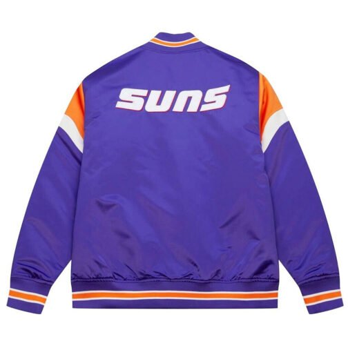 Phoenix Suns Purple Heavyweight Satin Jacket - Image 2