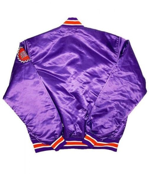 Phoenix Suns NBA Purple Bomber Jacket - Image 2