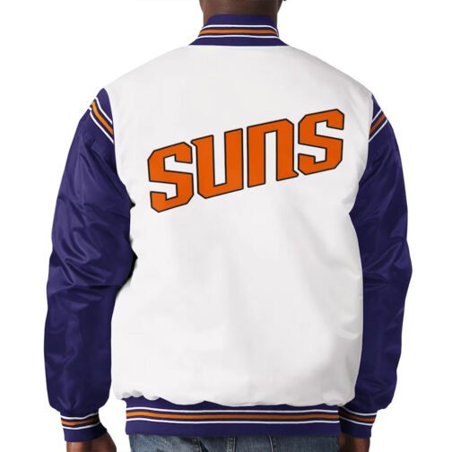 White/Purple Phoenix Suns Renegade Jacket - Image 4