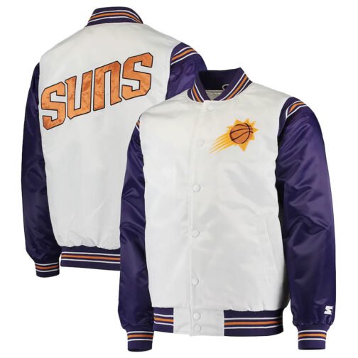 White/Purple Phoenix Suns Renegade Jacket - Image 5