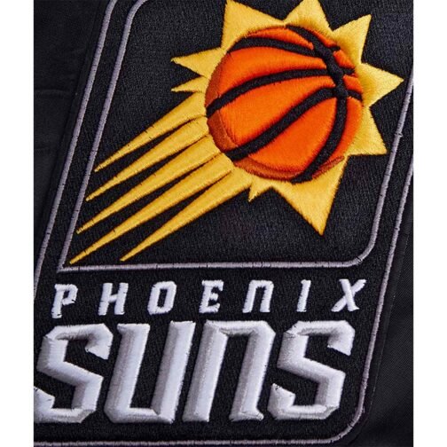 Phoenix Suns Script Tail Black Satin Jacket - Image 6
