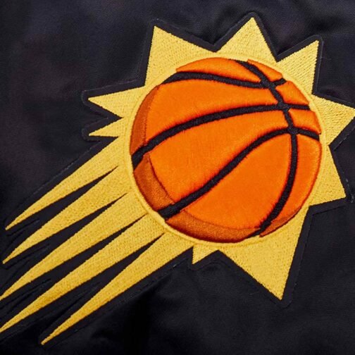 Phoenix Suns Script Tail Black Satin Jacket - Image 7