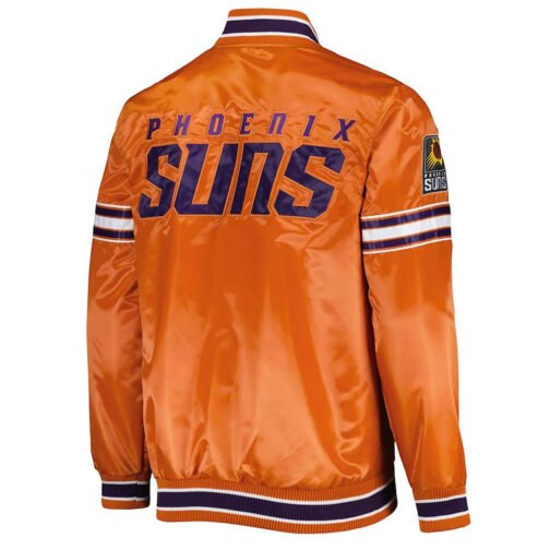 Phoenix Suns Slider Orange Satin Jacket - Image 2
