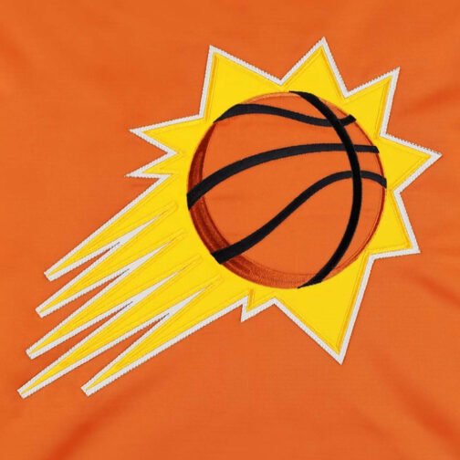 Purple/Orange Phoenix Suns Split Colorblock Satin Jacket - Image 4