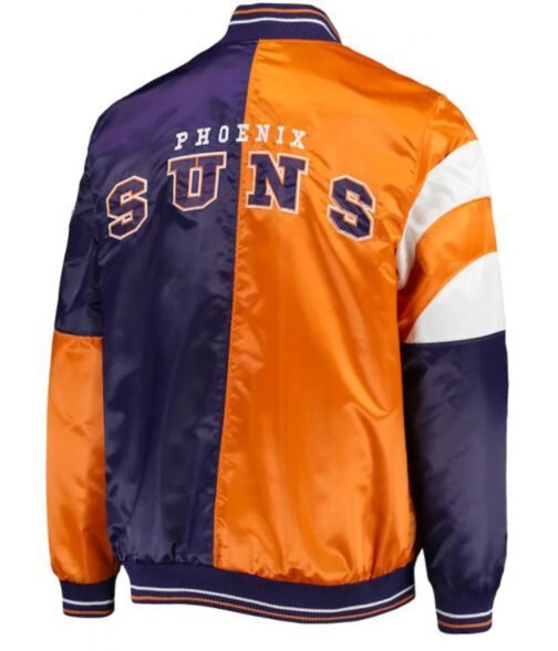 Phoenix Suns Orange and Purple Varsity Starter Jacket - Image 2