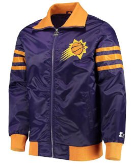 Purple The Captain II Phoenix Suns Varsity Satin Jacket