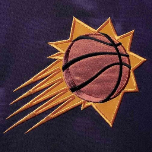 Purple/Black Phoenix Suns The Enforcer Varsity Satin Jacket - Image 6