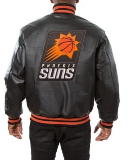 Varsity Phoenix Suns Black Leather Jacket