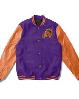 Phoenix Suns Purple and Orange Varsity Jacket